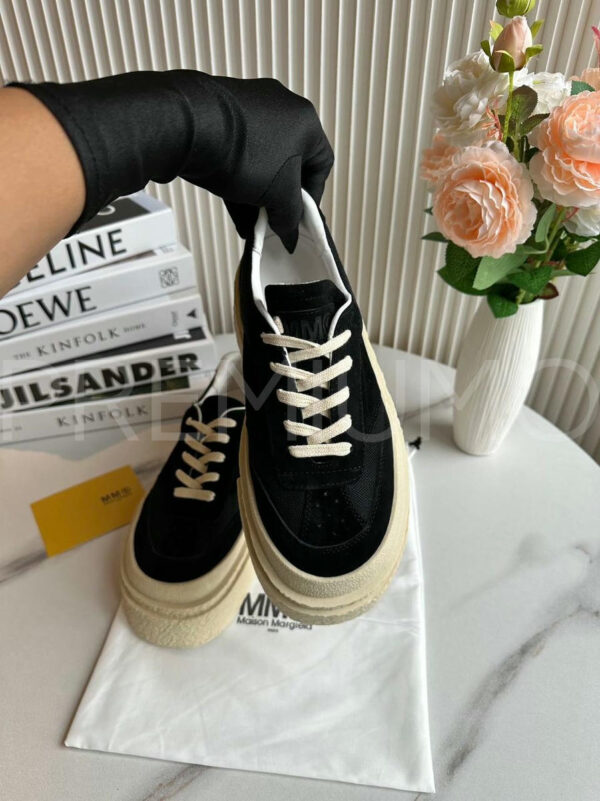 Maison Margiela замшевые кроссовки черные PR221864 2