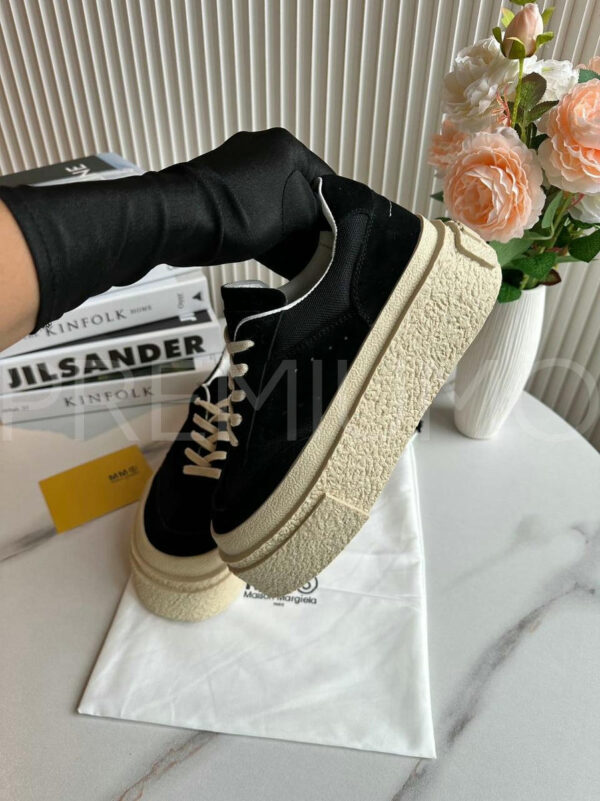 Maison Margiela замшевые кроссовки черные PR221864 6