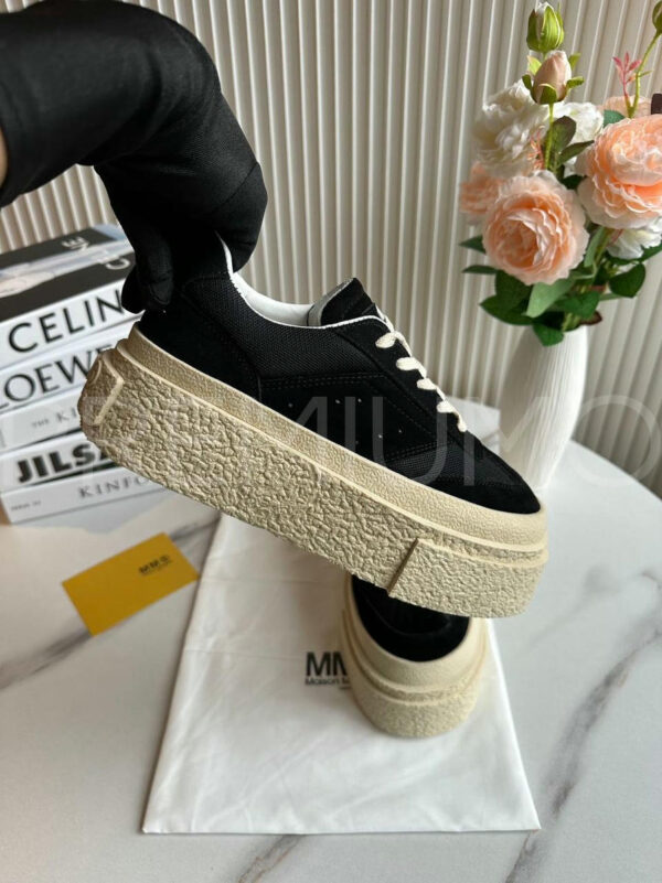 Maison Margiela замшевые кроссовки черные PR221864 4