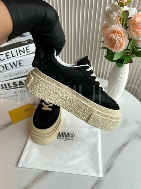 Maison Margiela замшевые кроссовки черные PR221864 5