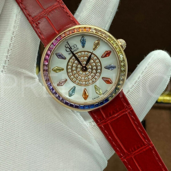 Jacob & Co часы с кожаным ремешком PR327072