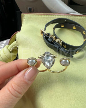 Alexander McQueen кольцо на два пальца PR608577