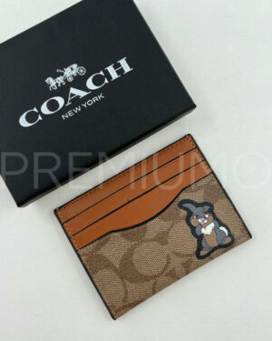 Coach картхолдер коричневый PR361721