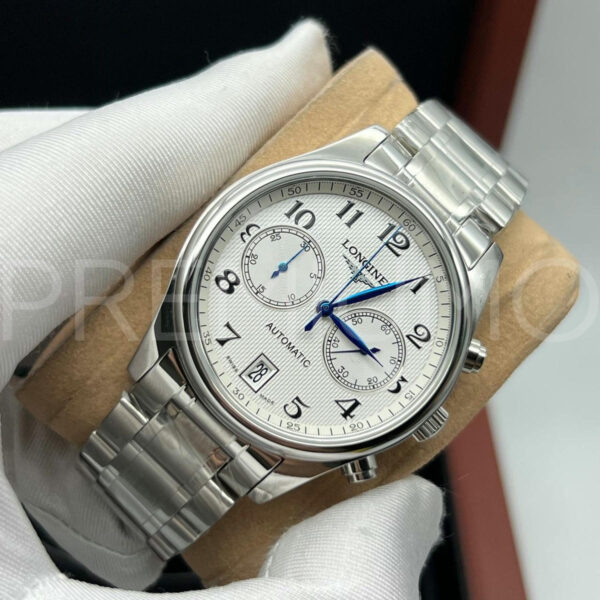 Longines серебристые часы PR275895 2