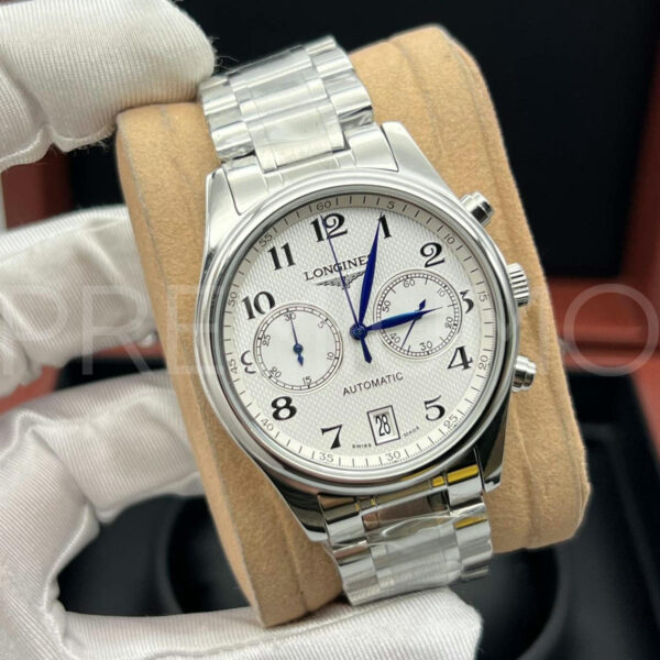 Longines серебристые часы PR275895 3
