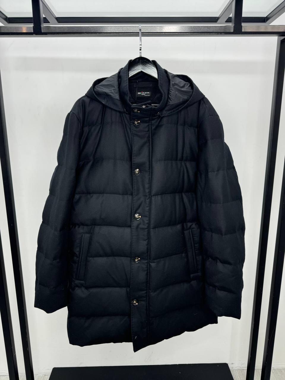 Синий пуховик Kiton из кашемира PR7766 3 Синий пуховик Kiton из кашемира PR7766 3