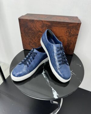 Кеды Stefano Ricci из кожи крокодила PR7762