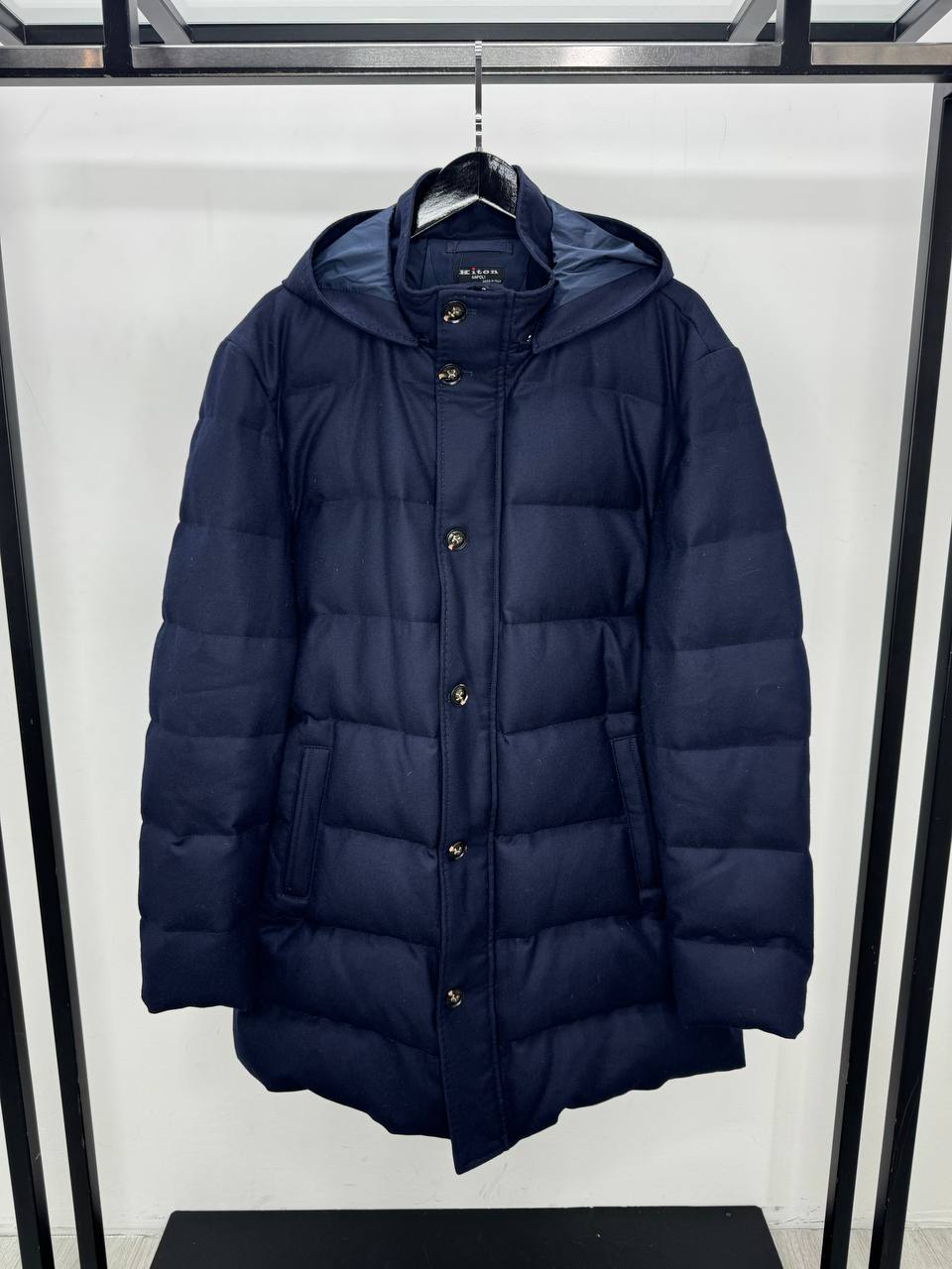 Синий пуховик Kiton из кашемира PR7766 4 Синий пуховик Kiton из кашемира PR7766 4